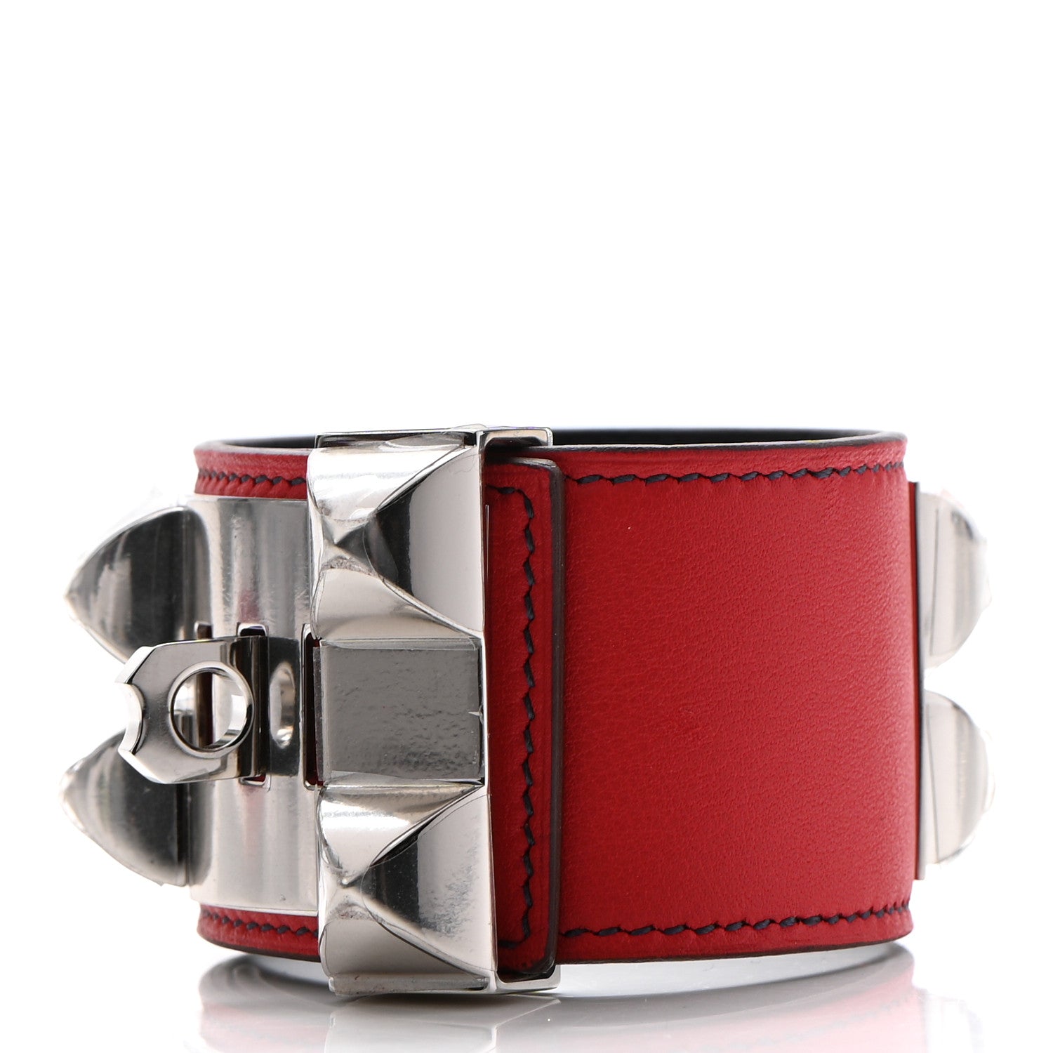 Hermes Swift Collier de Chien CDC Bracelet Rouge Vif Bleu Indigo 3 of 6