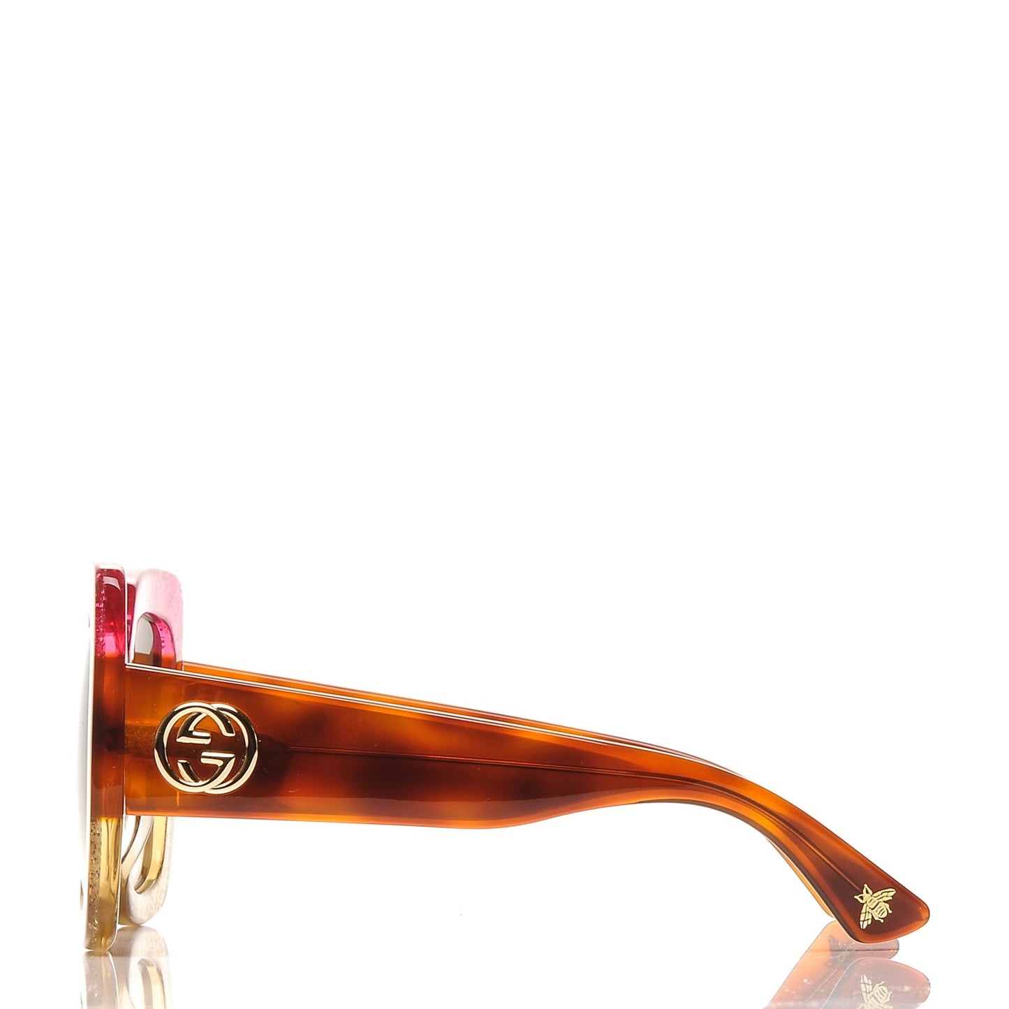 Square Frame GG0083S Sunglasses Glitter Pink Multi