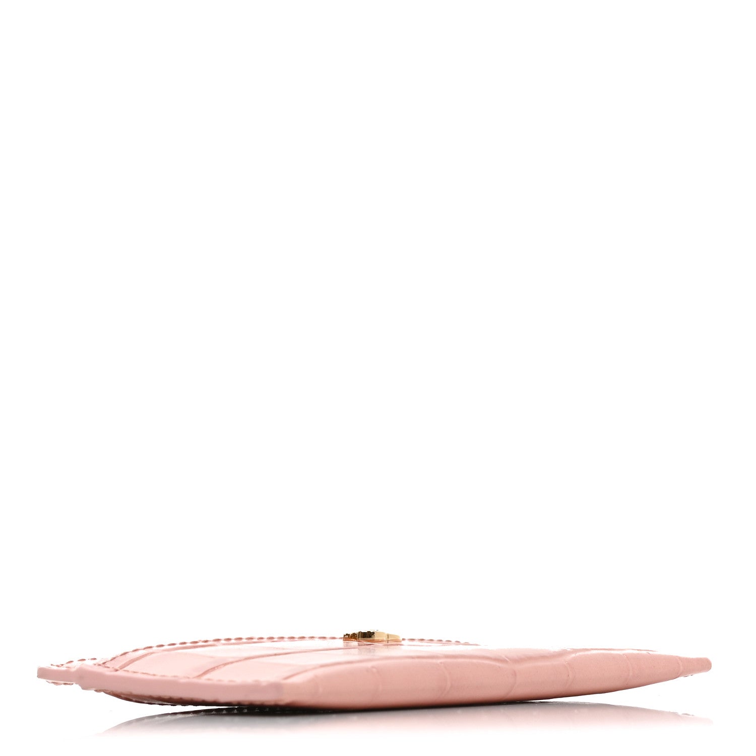 Chanel Calfskin Crocodile Embossed Crococo Card Holder Light Pink 4 of 8