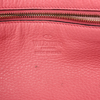 Valentino Garavani Pebbled Calfskin Medium Rockstud Tote Paradise Rose 6 of 13