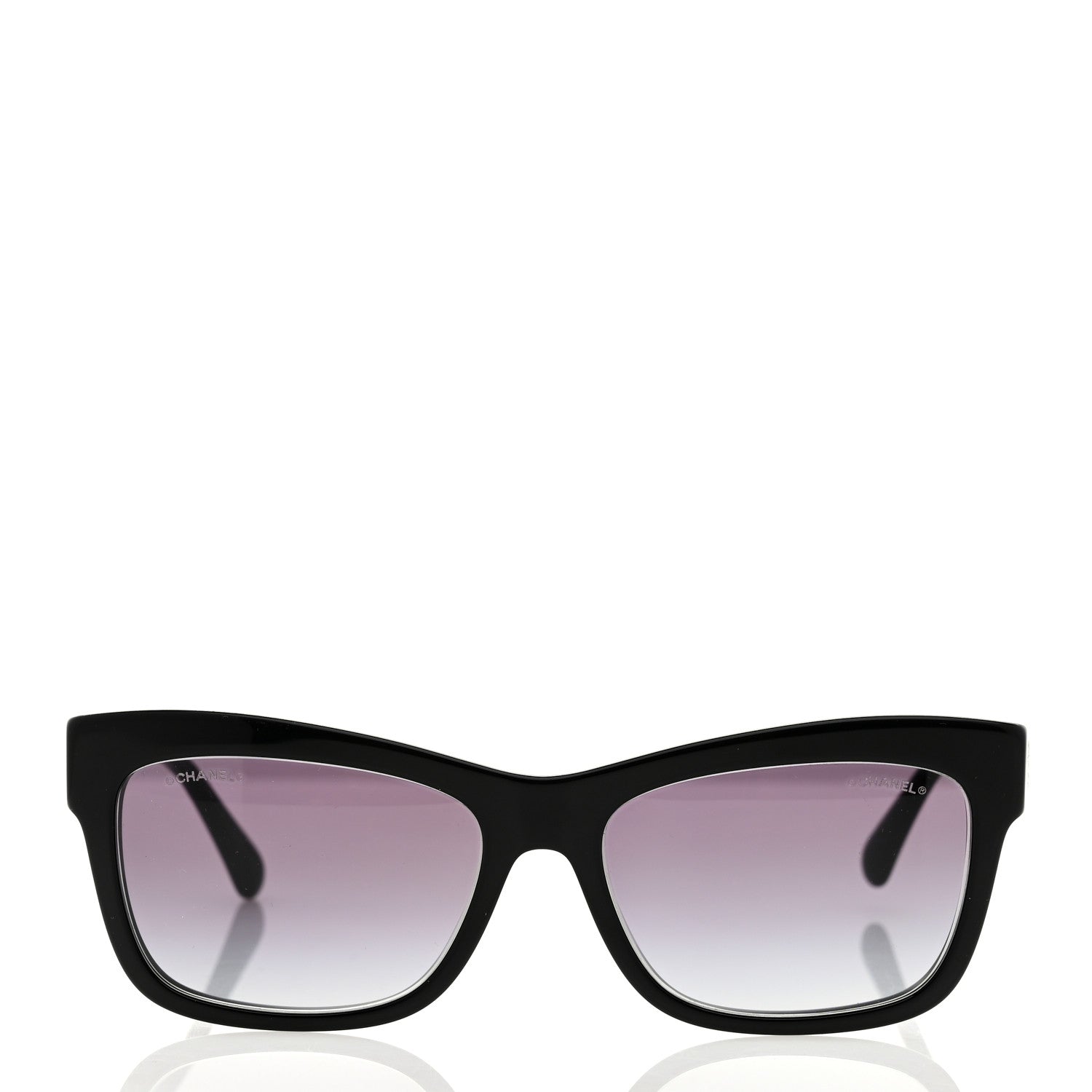 Chanel Acetate Crystal CC Rectangle Sunglasses 5496-B Black 2 of 7