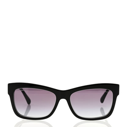 Chanel Acetate Crystal CC Rectangle Sunglasses 5496-B Black 2 of 7
