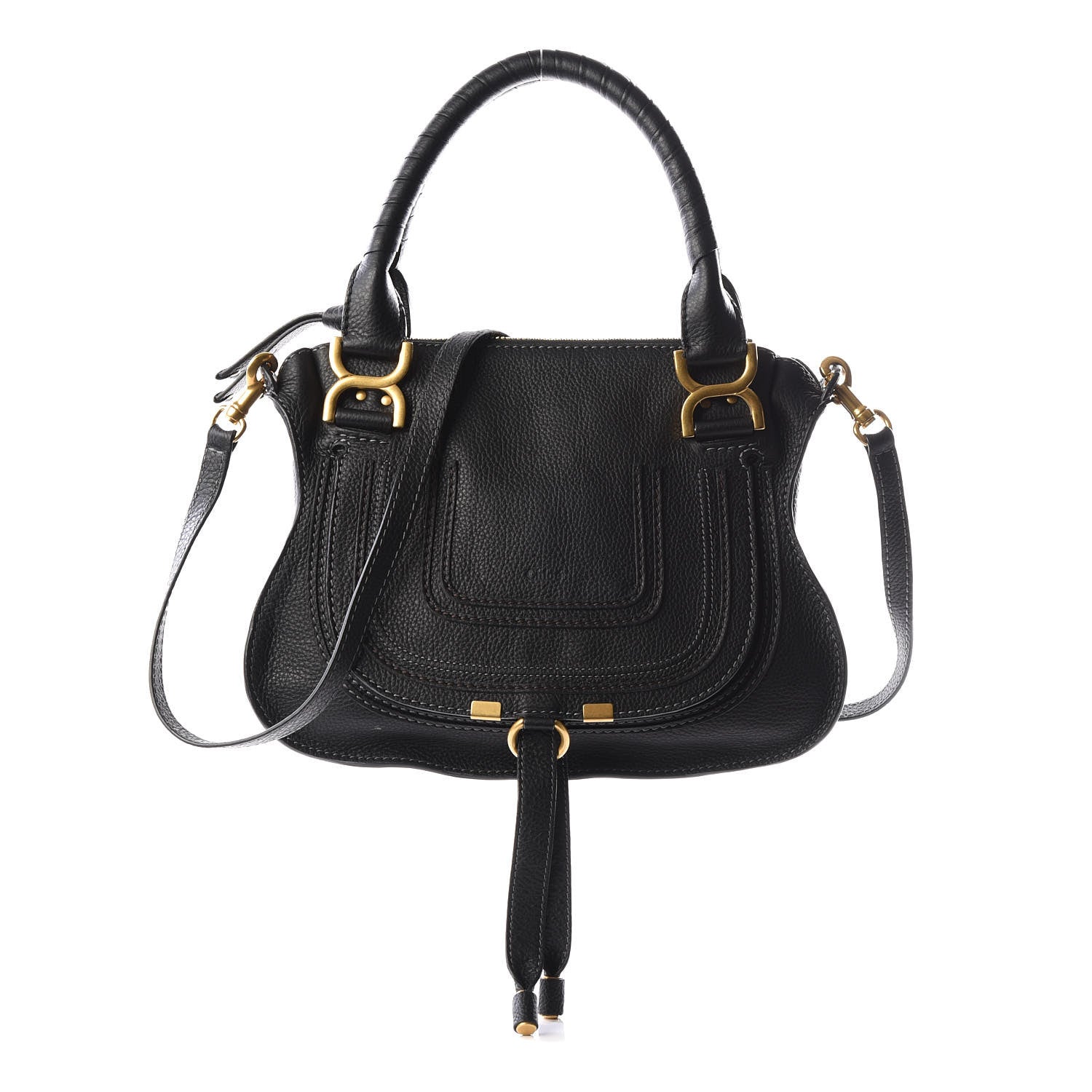 Chloe Calfskin Small Marcie Satchel Black 1 of 11