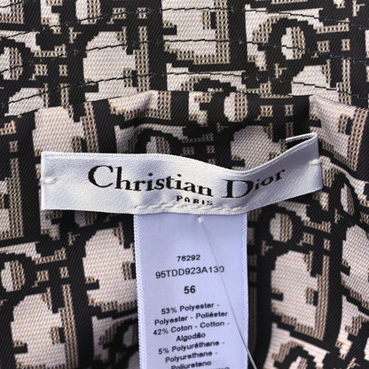 Christian Dior Polyester Cotton Oblique Reversible Teddy-D Brim Bucket Hat 56 Black 11 of 11