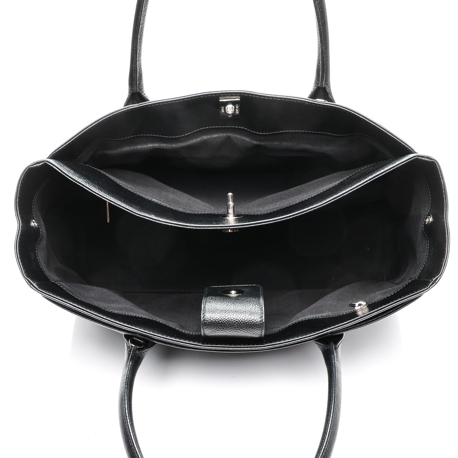 Chanel Calfskin Cerf Executive Shopper Tote Black 5 of 7
