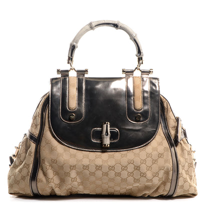 Gucci Monogram Pop Bamboo Large Top Handle Tote 1 of 7