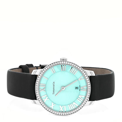 Tiffany Stainless Steel Satin Diamond Bezel 31mm Atlas 2-Hand Quartz Watch Tiffany Blue 2 of 4