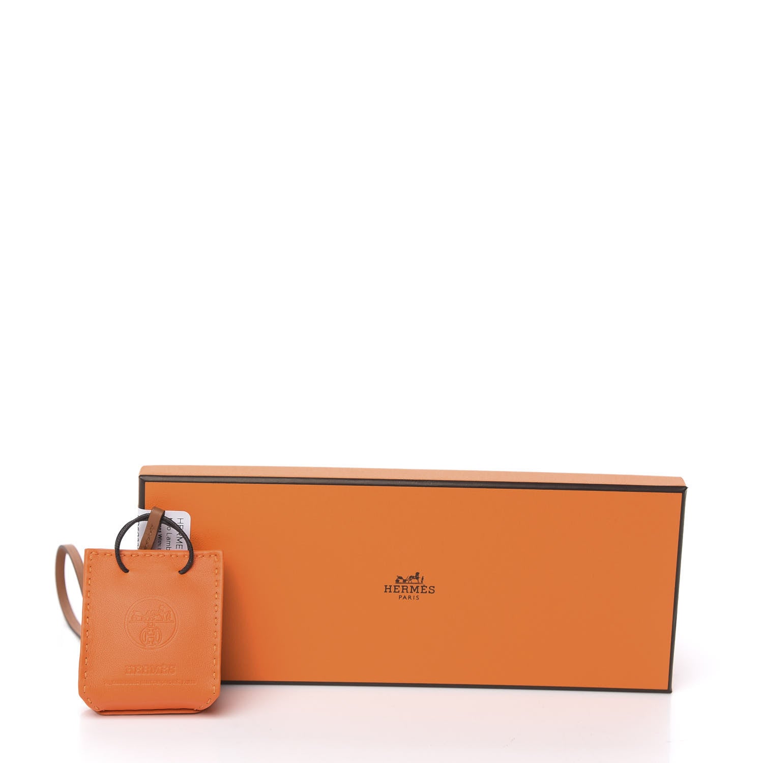 Hermes Milo Lambskin Swift Shopping Bag Charm Feu Gold 5 of 5