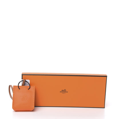 Hermes Milo Lambskin Swift Shopping Bag Charm Feu Gold 5 of 5
