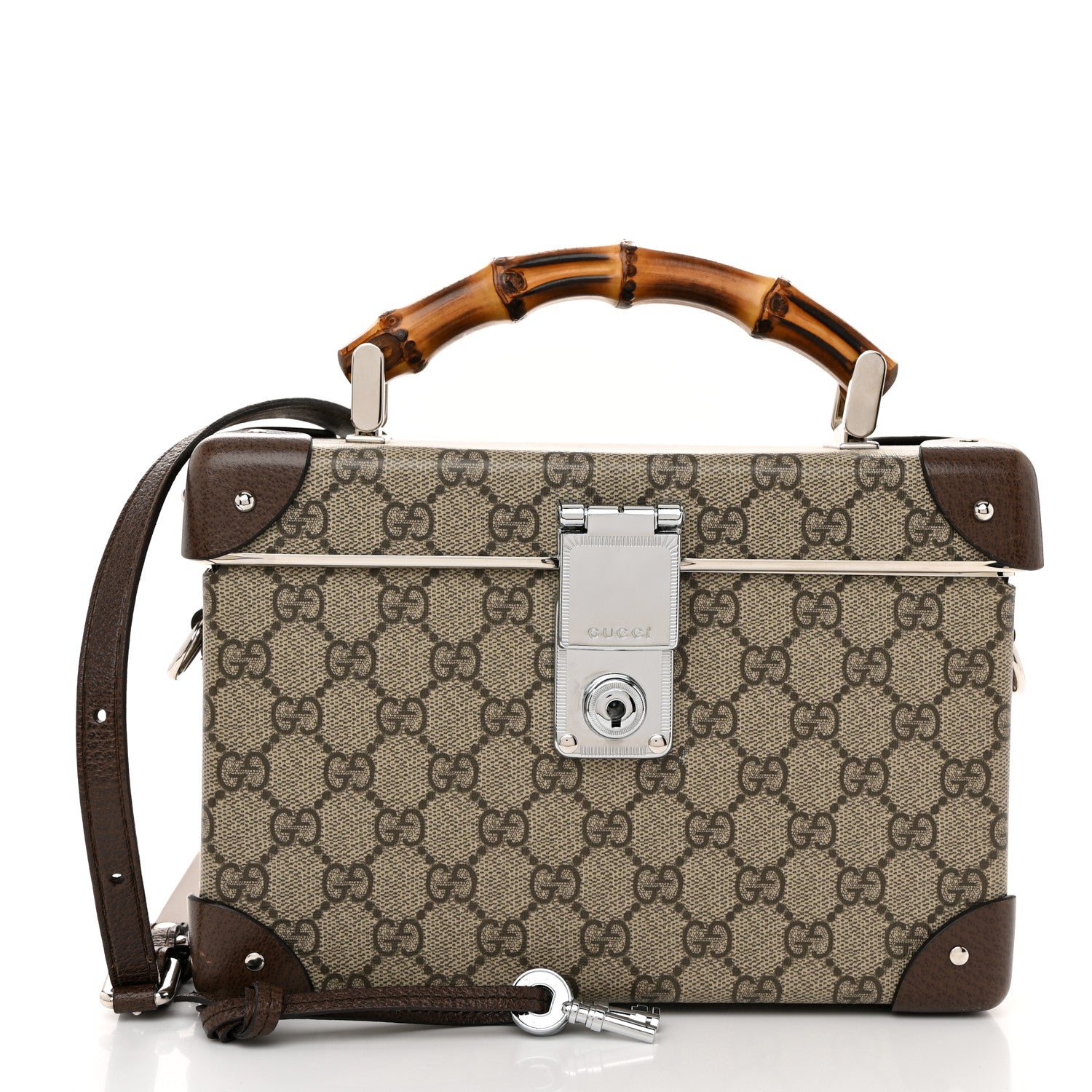 Gucci GG Supreme Monogram Globe-Trotter Beauty Case Brown 3 of 11
