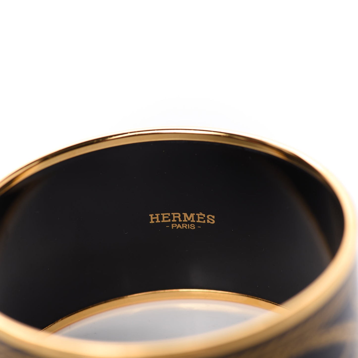 Enamel Printed Grand Apparat Extra Wide Bracelet 65 Black