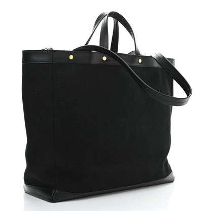 Tom Ford Canvas Calfskin Logo Tote Black 3 of 10