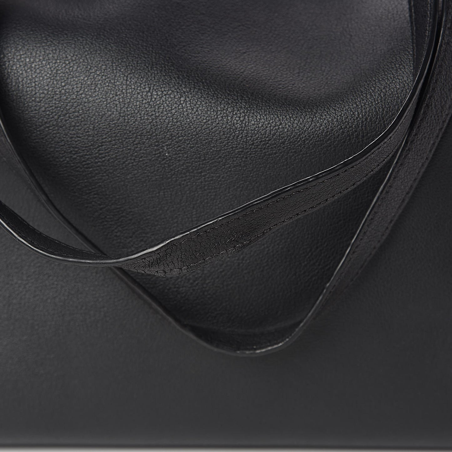 Calfskin Large Shopping Tote Black