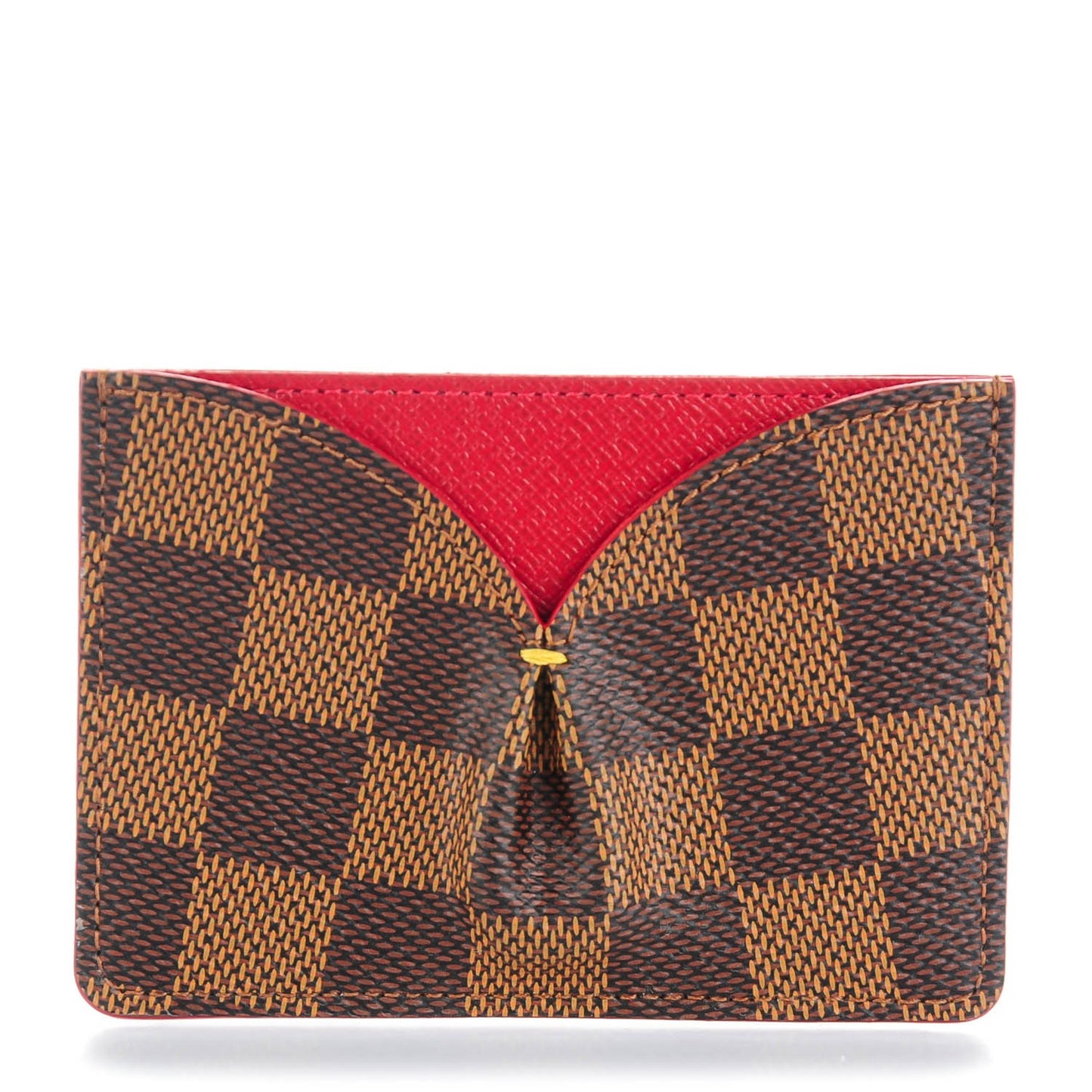 Damier Ebene Caissa Card Holder Cherry