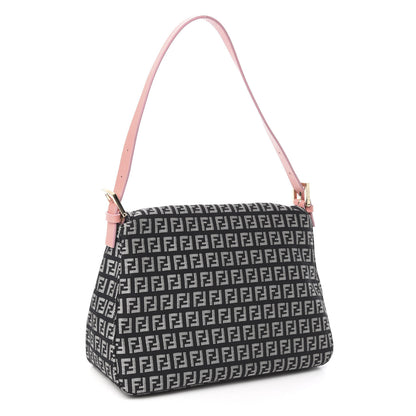 Fendi Zucchino Mama Baguette Navy Pink 3 of 10