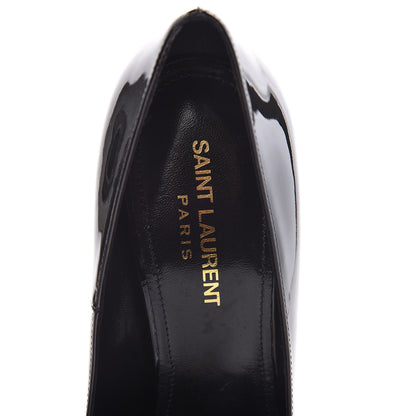 Saint Laurent Patent Calfskin Opyum 110 Pumps 38 Black Gold 6 of 9
