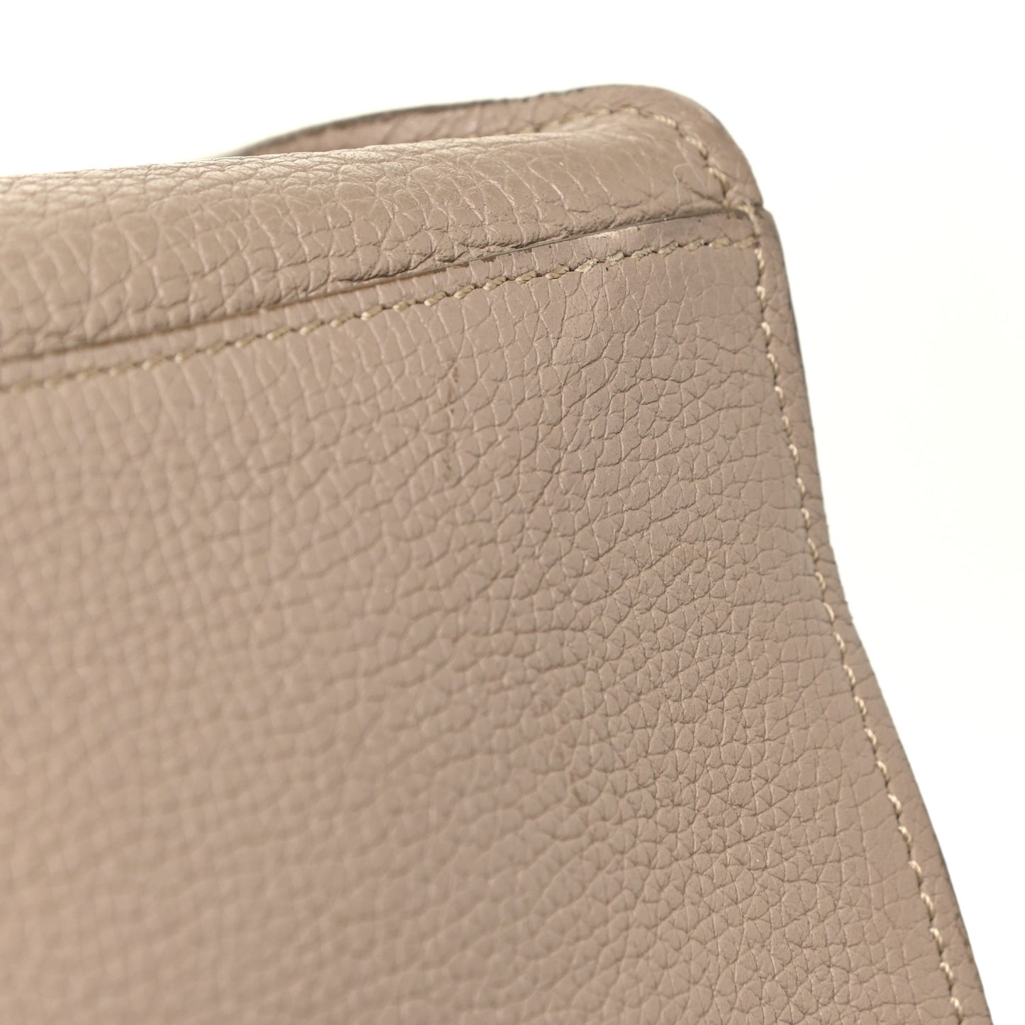 Supple Grained Calfskin Medium Big Bag Light Taupe