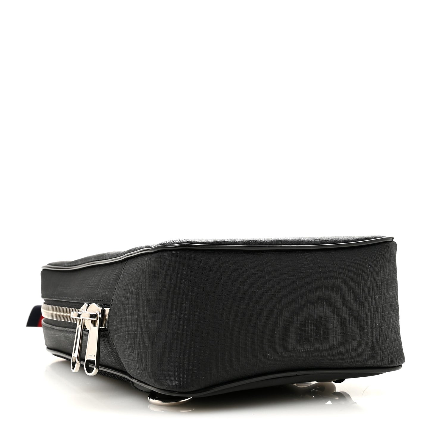 GG Supreme Monogram Web Belt Bag Black Grey