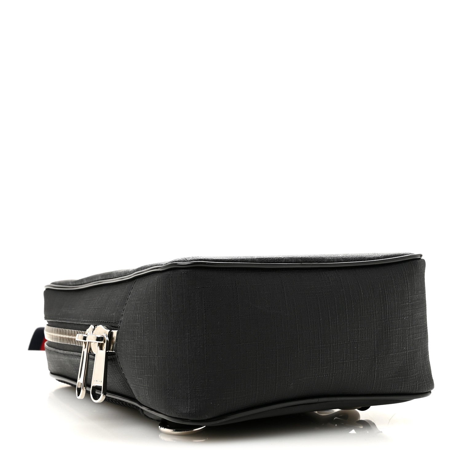 Gucci GG Supreme Monogram Web Belt Bag Black Grey 4 of 10
