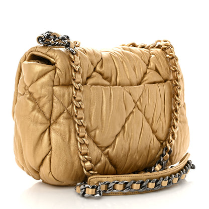 Chanel Iridescent Lambskin Quilted Medium Chanel 19 Flap Golden 3 of 10