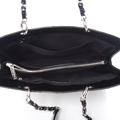 Chanel Patent Quilted Grand Shopping Tote GST Black 5 of 14