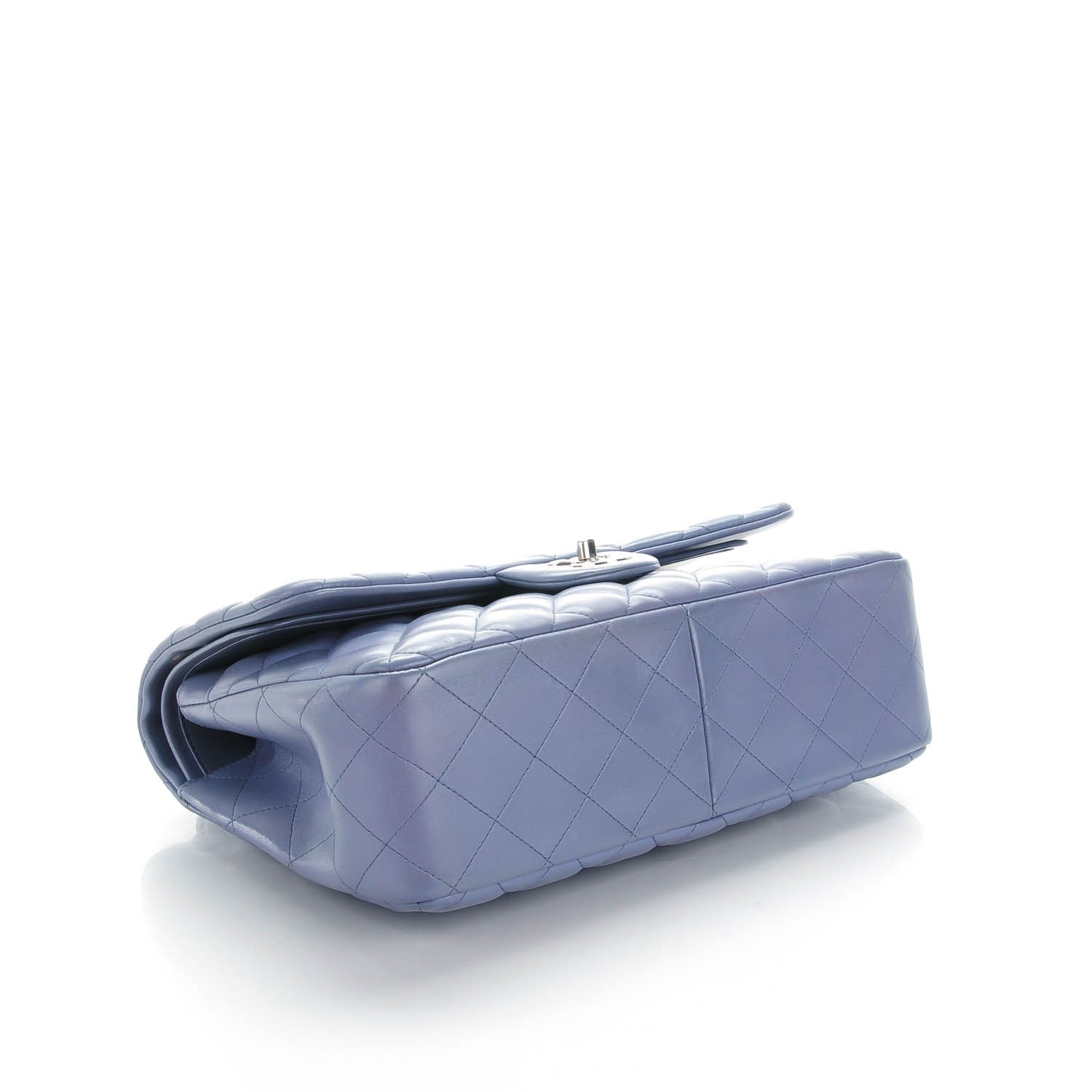 Chanel Lambskin Quilted Jumbo Double Flap Blue 4 of 15