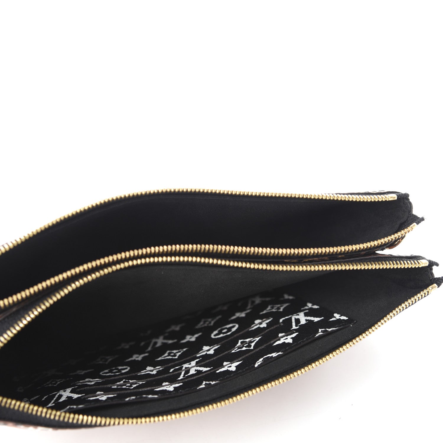 Louis Vuitton Monogram Giant Jungle Pochette Double Zip Black 5 of 10