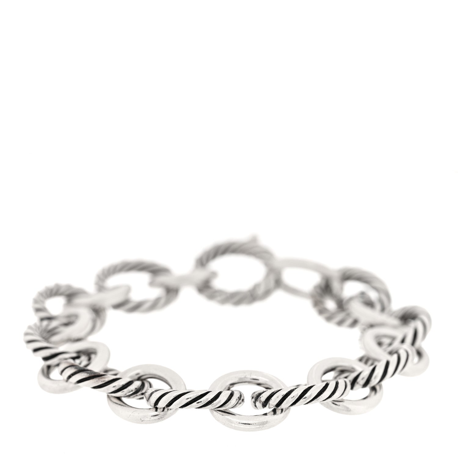 David Yurman Sterling Silver 12mm Large Oval Link Bracelet 1 of 3