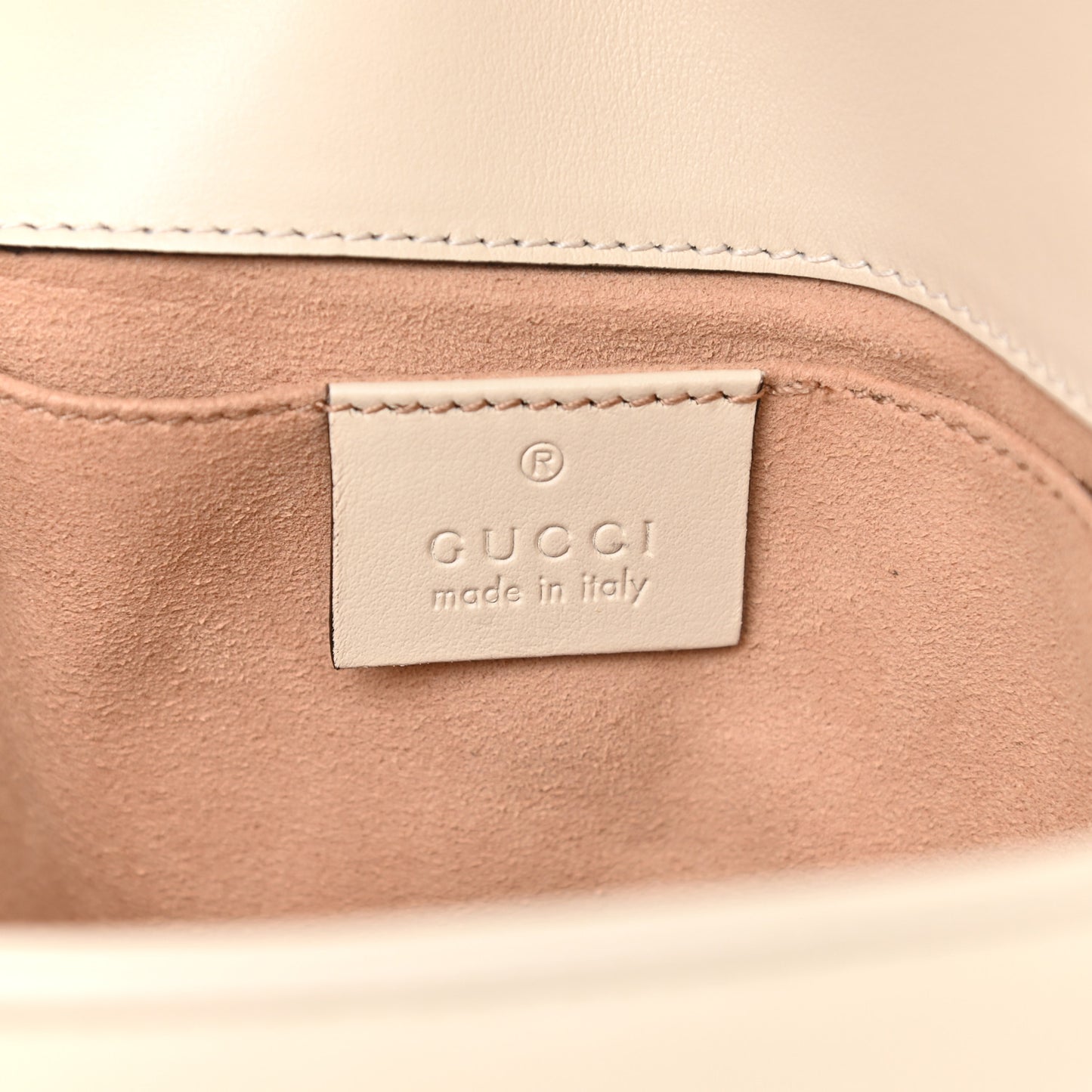 Calfskin Matelasse Mini GG Marmont Shoulder Bag White