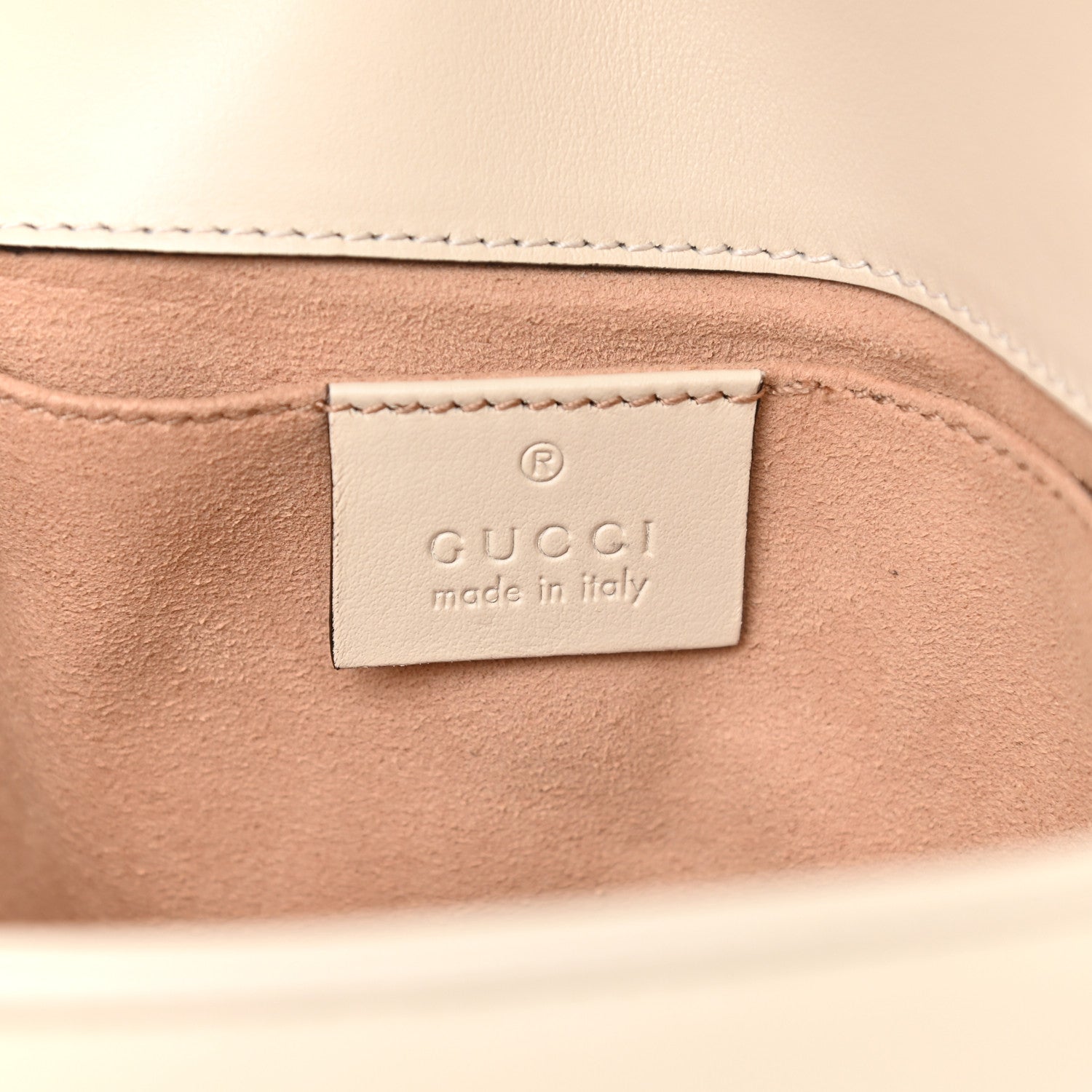 Gucci Calfskin Matelasse Mini GG Marmont Shoulder Bag White 5 of 9