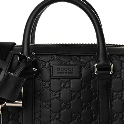 Gucci Guccissima Signature Briefcase Black 7 of 10