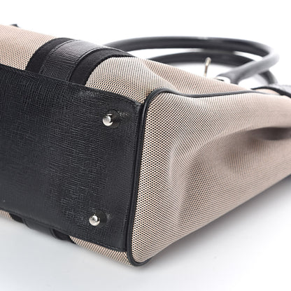 Burberry Canvas Calfskin Logo Tote Black 9 of 9