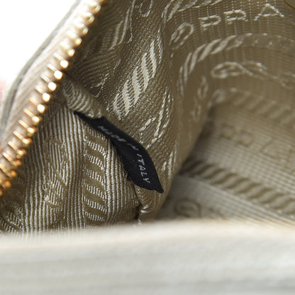 Prada Saffiano Lux Mini Top Handle Crossbody Talco 7 of 18