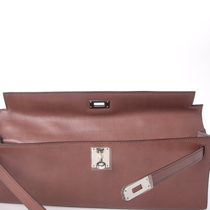 Hermes Tadelakt Kelly Cut Clutch Pochette Griolet 16 of 23