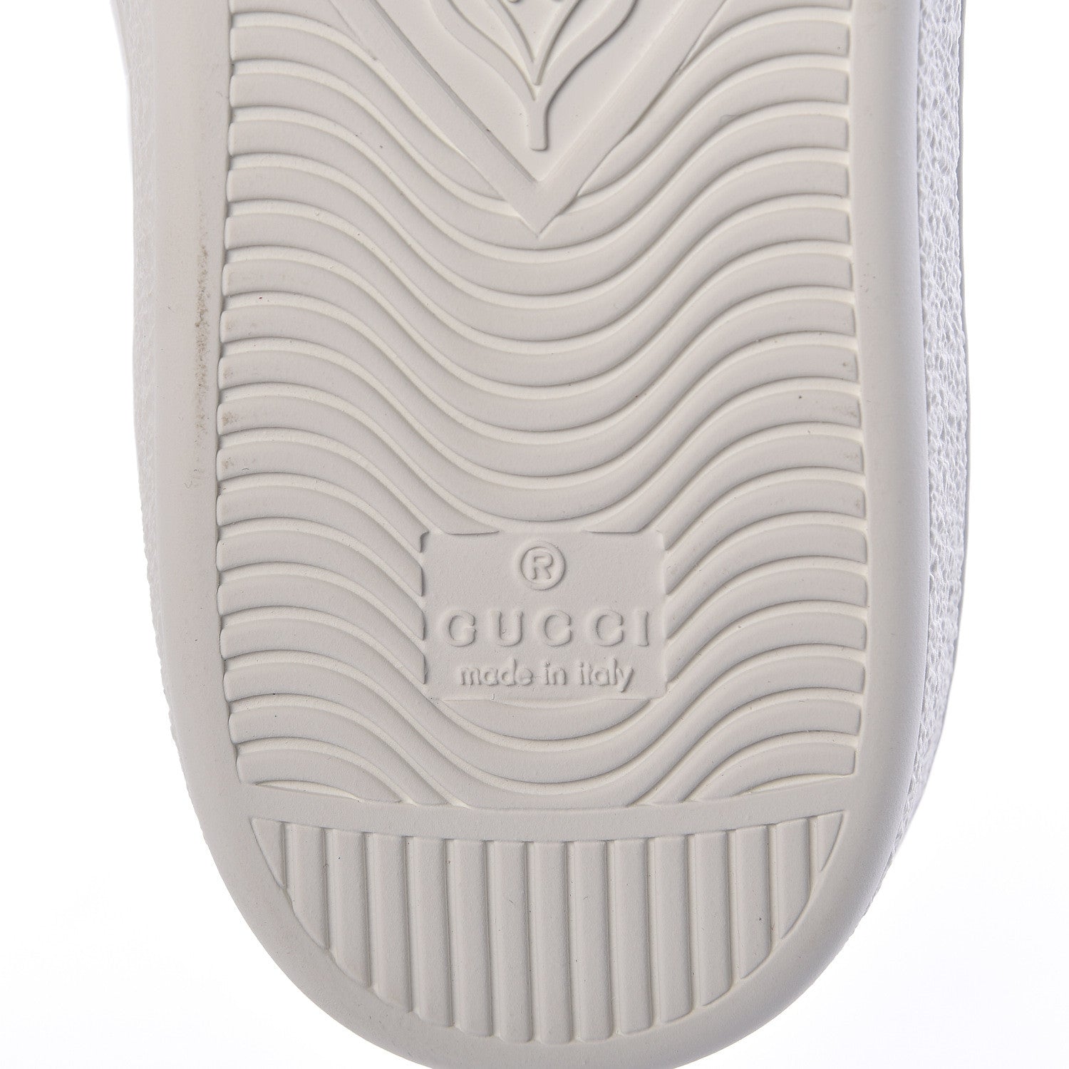 Gucci Calfskin Ayers Web Angry Cat Embroidered Mens Ace Sneakers 8.5 White 7 of 9