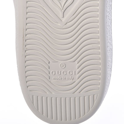 Gucci Calfskin Ayers Web Angry Cat Embroidered Mens Ace Sneakers 8.5 White 7 of 9
