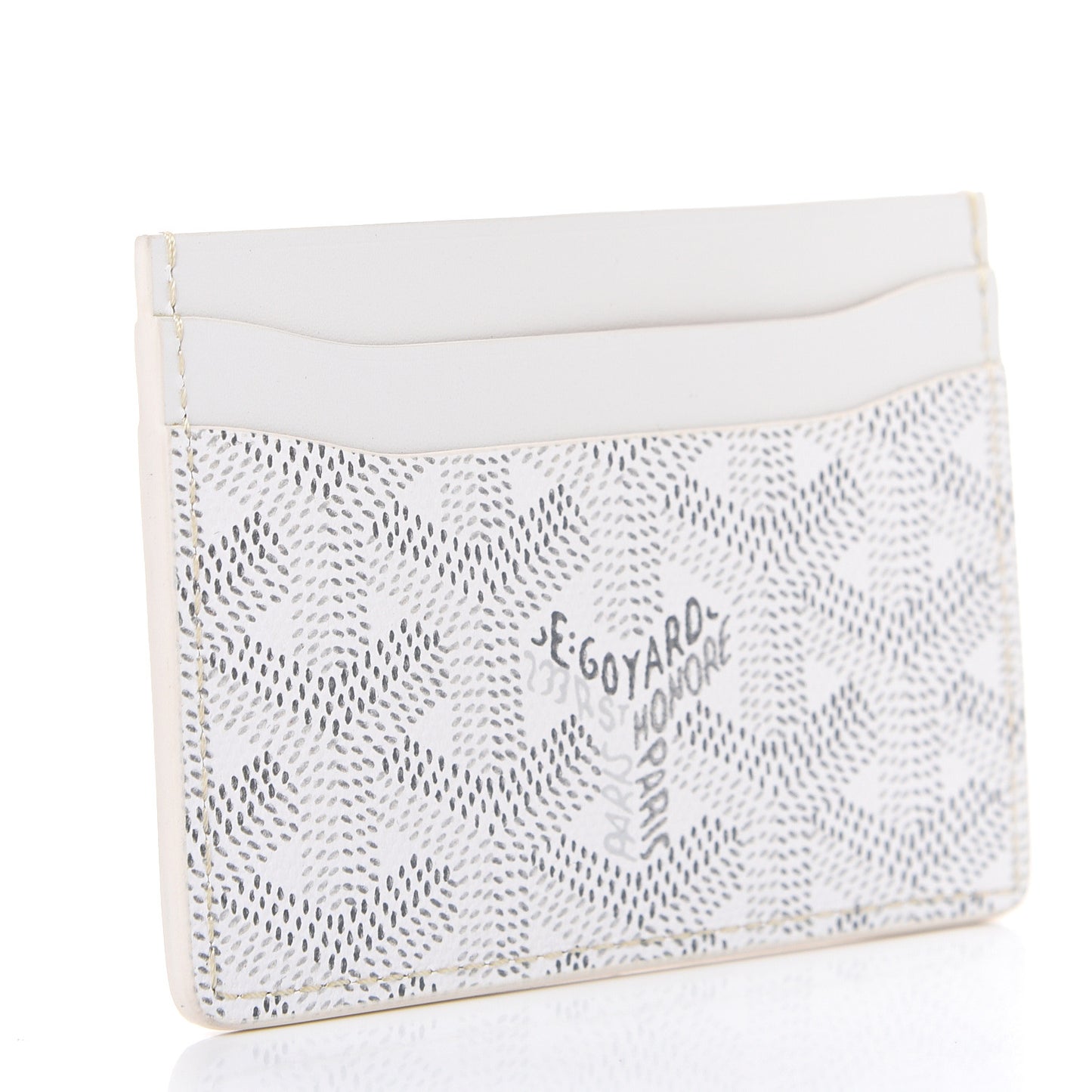 Goyardine Saint Sulpice Card Holder White