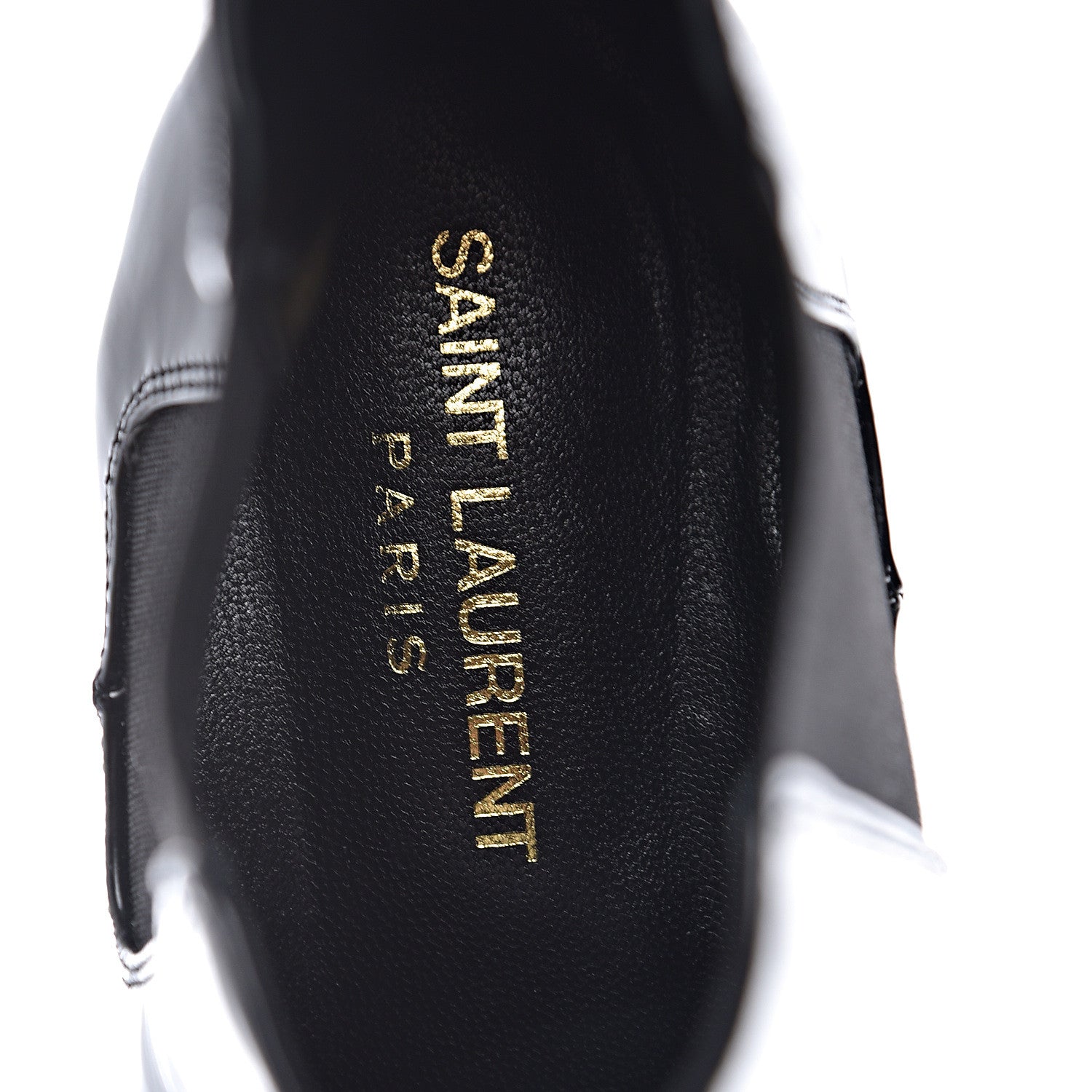 Saint Laurent Vitello Vernice Ankle Boots 37 Black 7 of 8