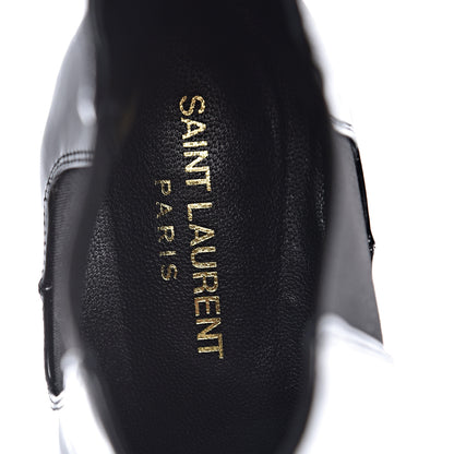 Saint Laurent Vitello Vernice Ankle Boots 37 Black 7 of 8
