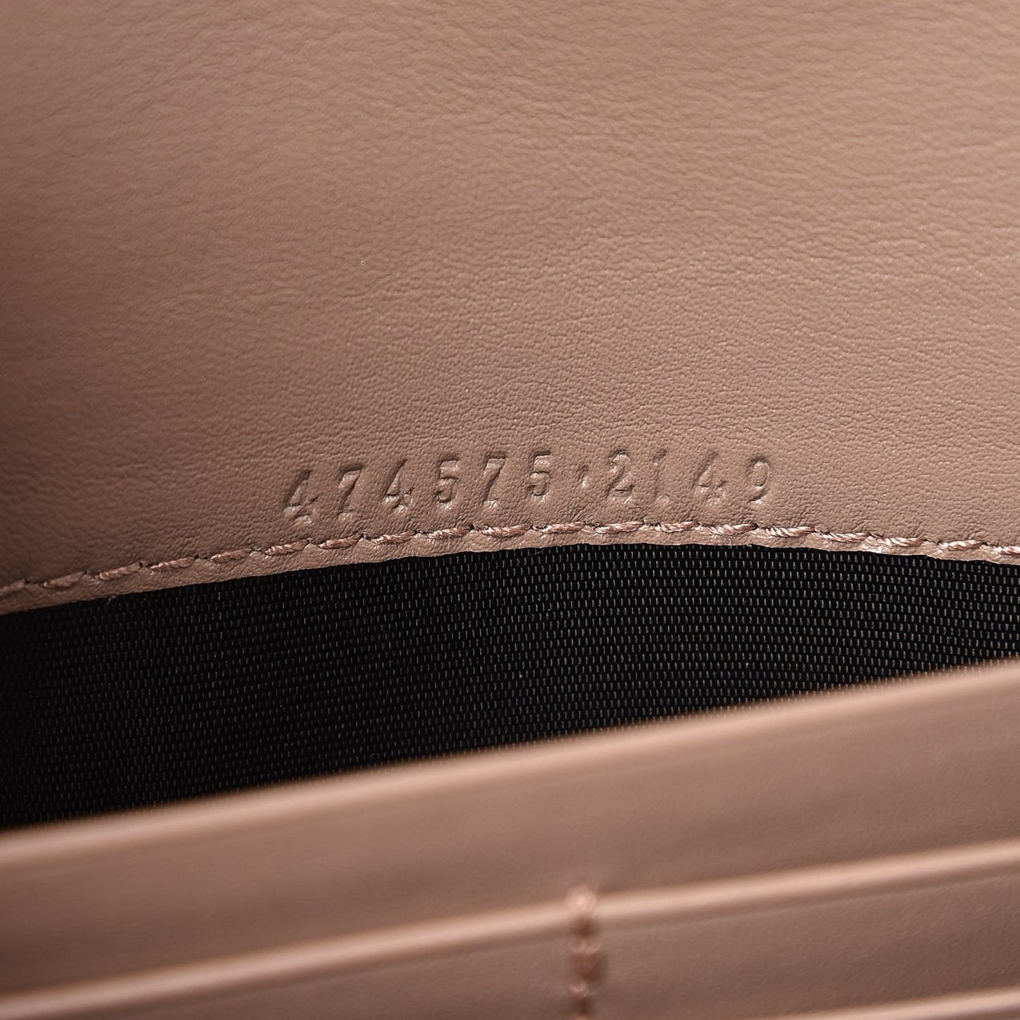 Calfskin Matelasse GG Marmont Chain Wallet Porcelain Rose