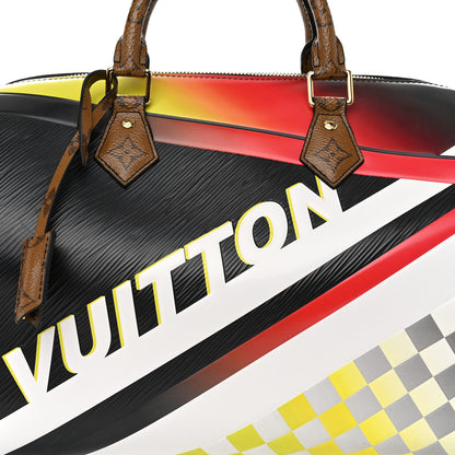 Louis Vuitton Epi Reverse Monogram Damier Race Speedy Bandouliere 30 Black Yellow 6 of 11