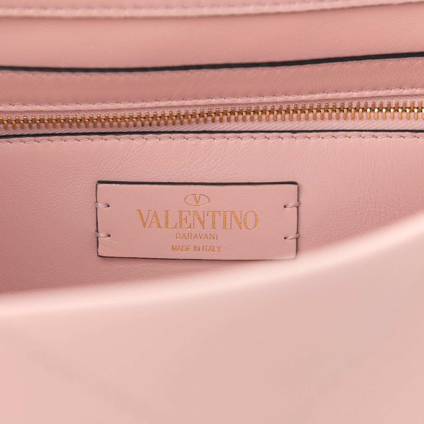 Nappa Enamel Large Roman Stud Shoulder Bag Rose Quartz