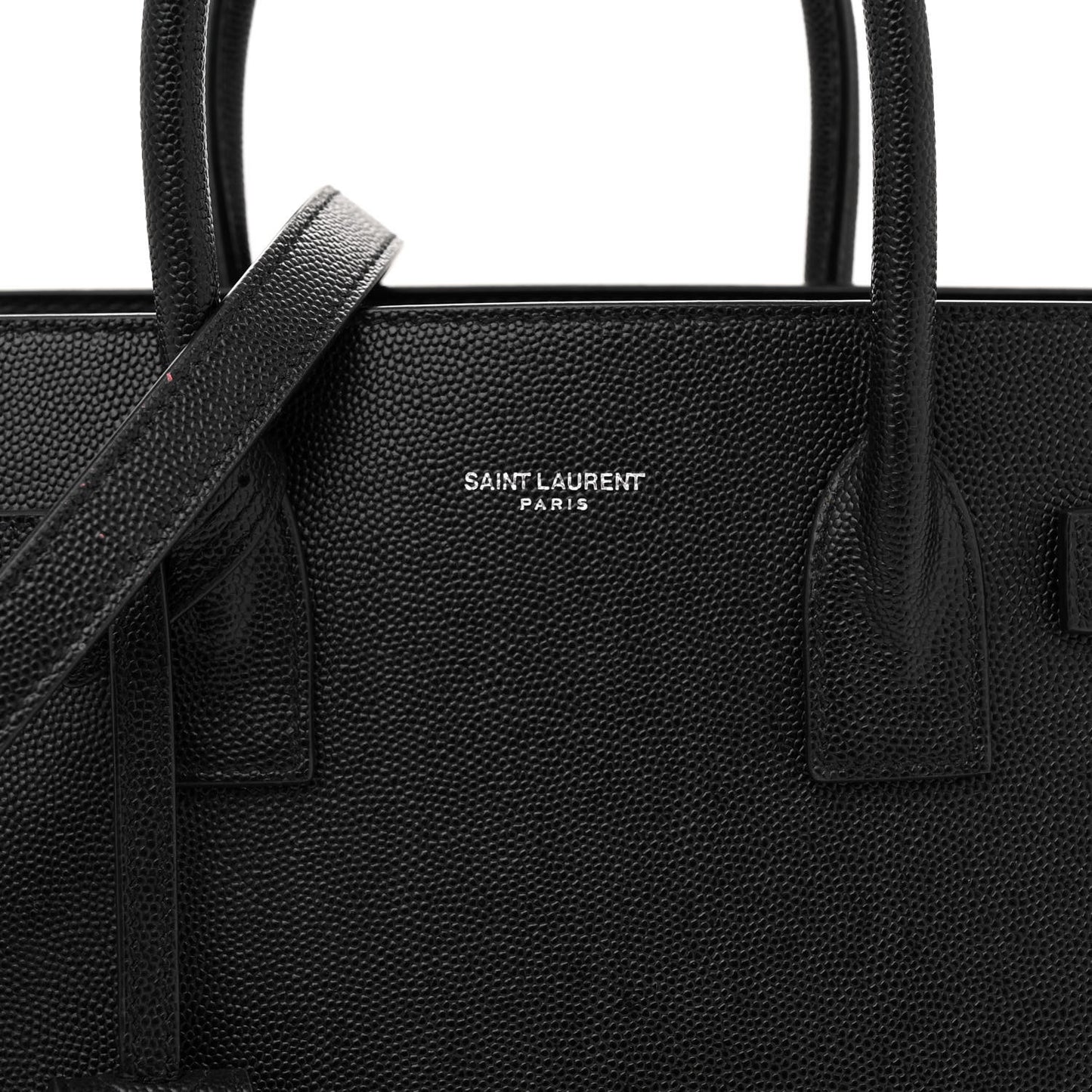 Grained Calfskin Baby Sac De Jour Black