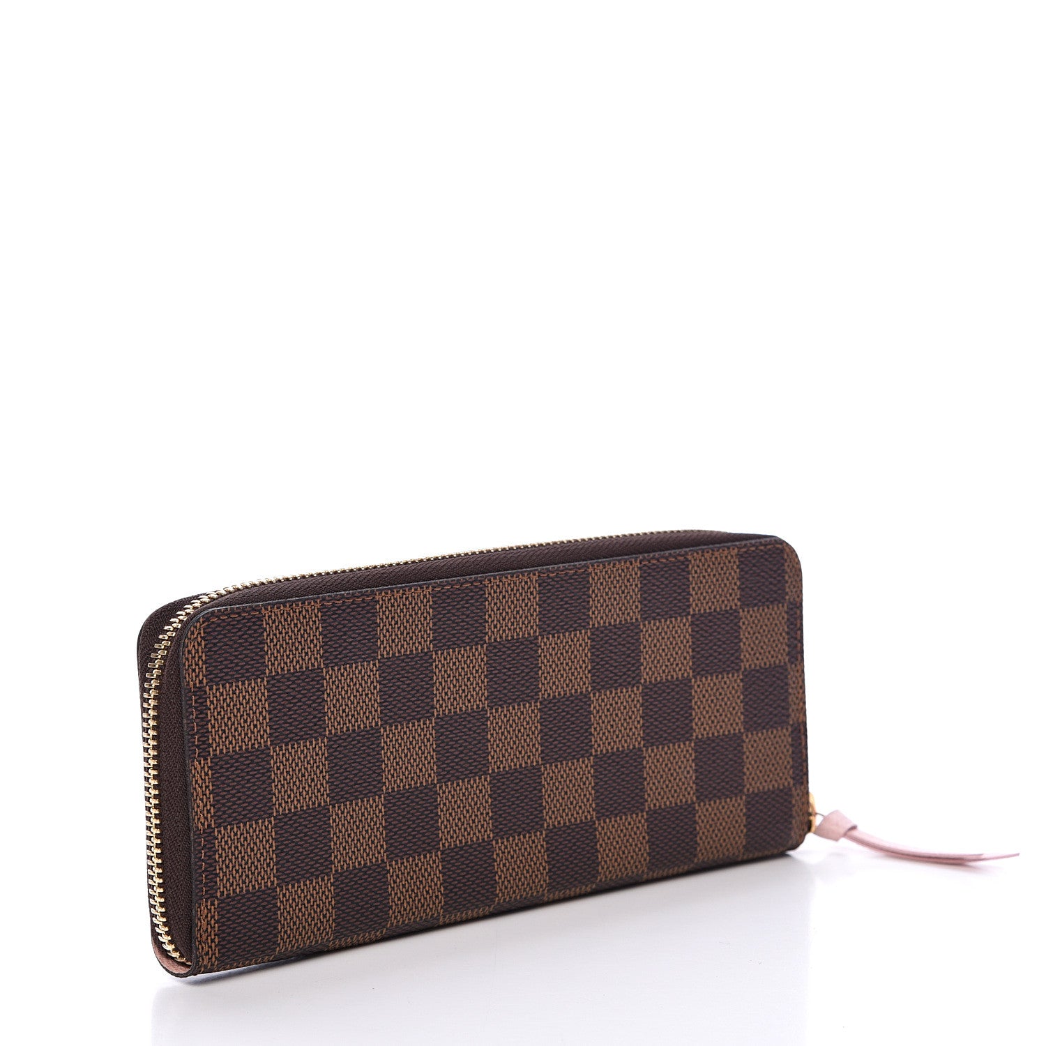 Louis Vuitton Damier Ebene Clemence Wallet Rose Ballerine 2 of 7