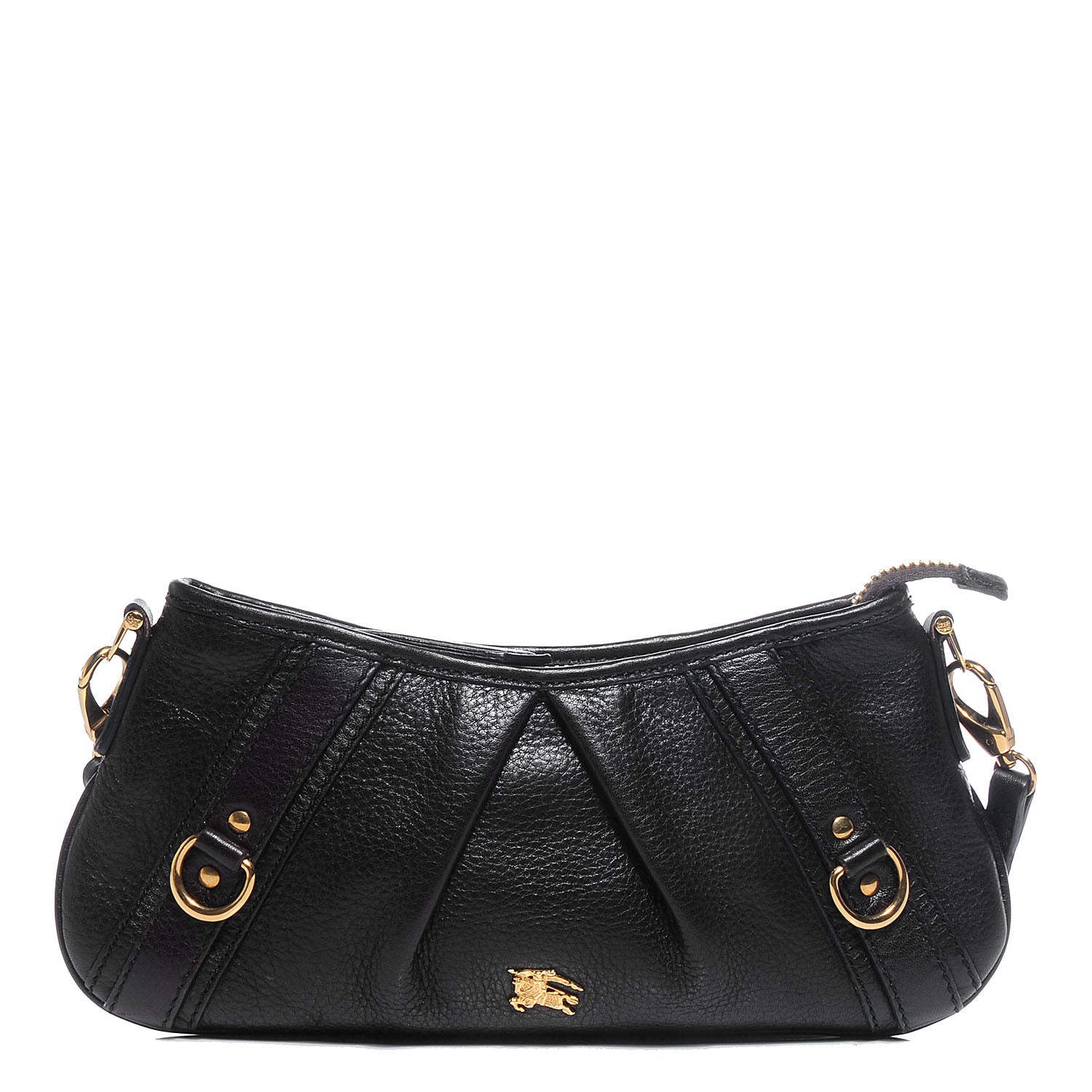 Burberry Pebbled Leather Ashbury Clutch Brown 1 of 8