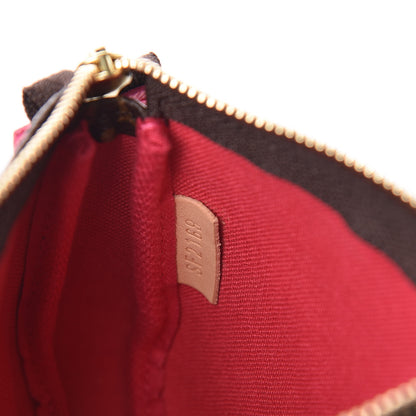 Louis Vuitton Monogram 2019 Christmas Animation Mini Courchevel Pochette Accessories Fuchsia 7 of 8