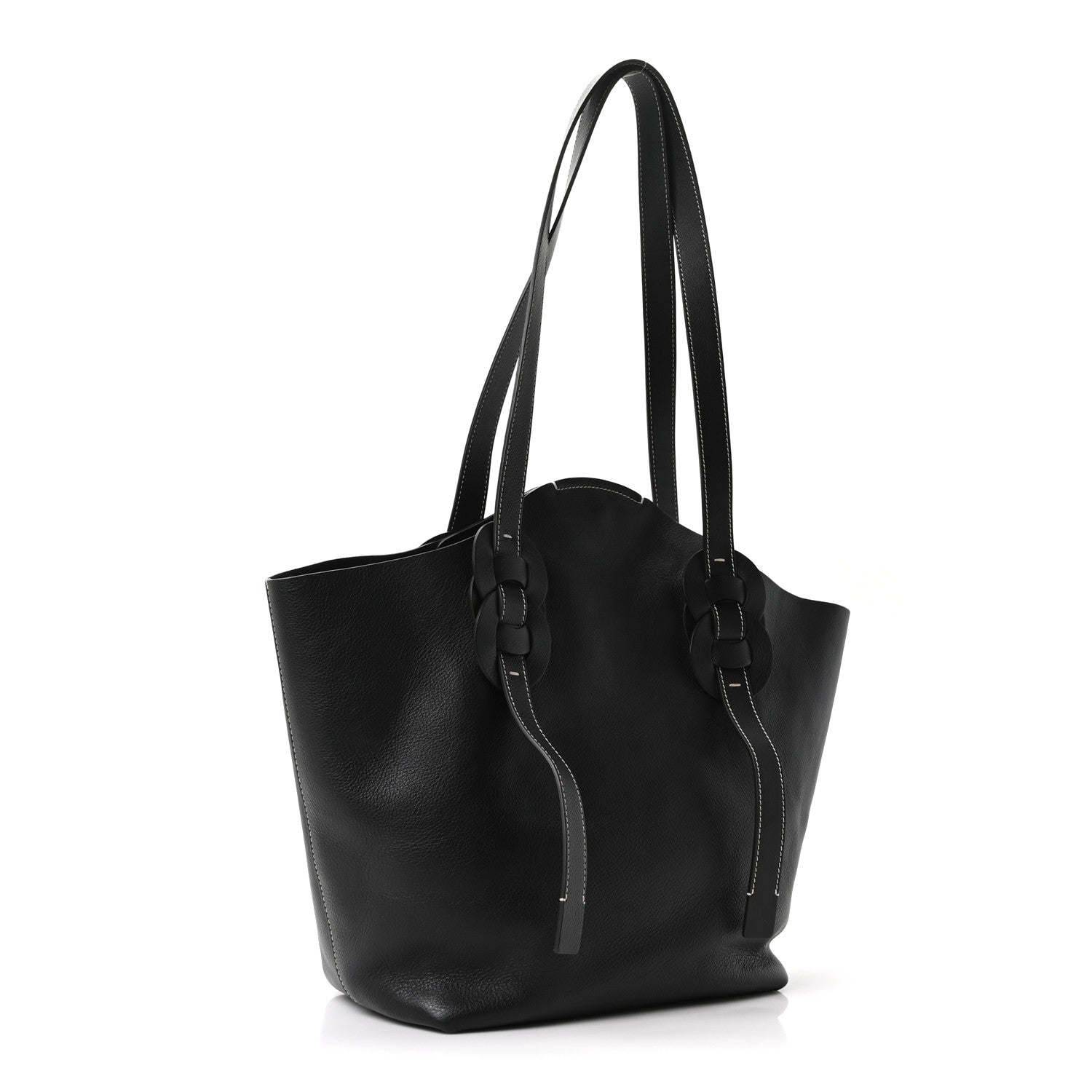 Chloe Small Grain Smooth Calfskin Medium Darryl Tote Black 3 of 10