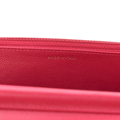 Chanel Caviar Quilted Boy Wallet On Chain WOC Fuchsia 6 of 13