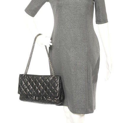 Chanel Aged Calfskin 2.55 Reissue 227 Flap Metallic Grey 3 of 7