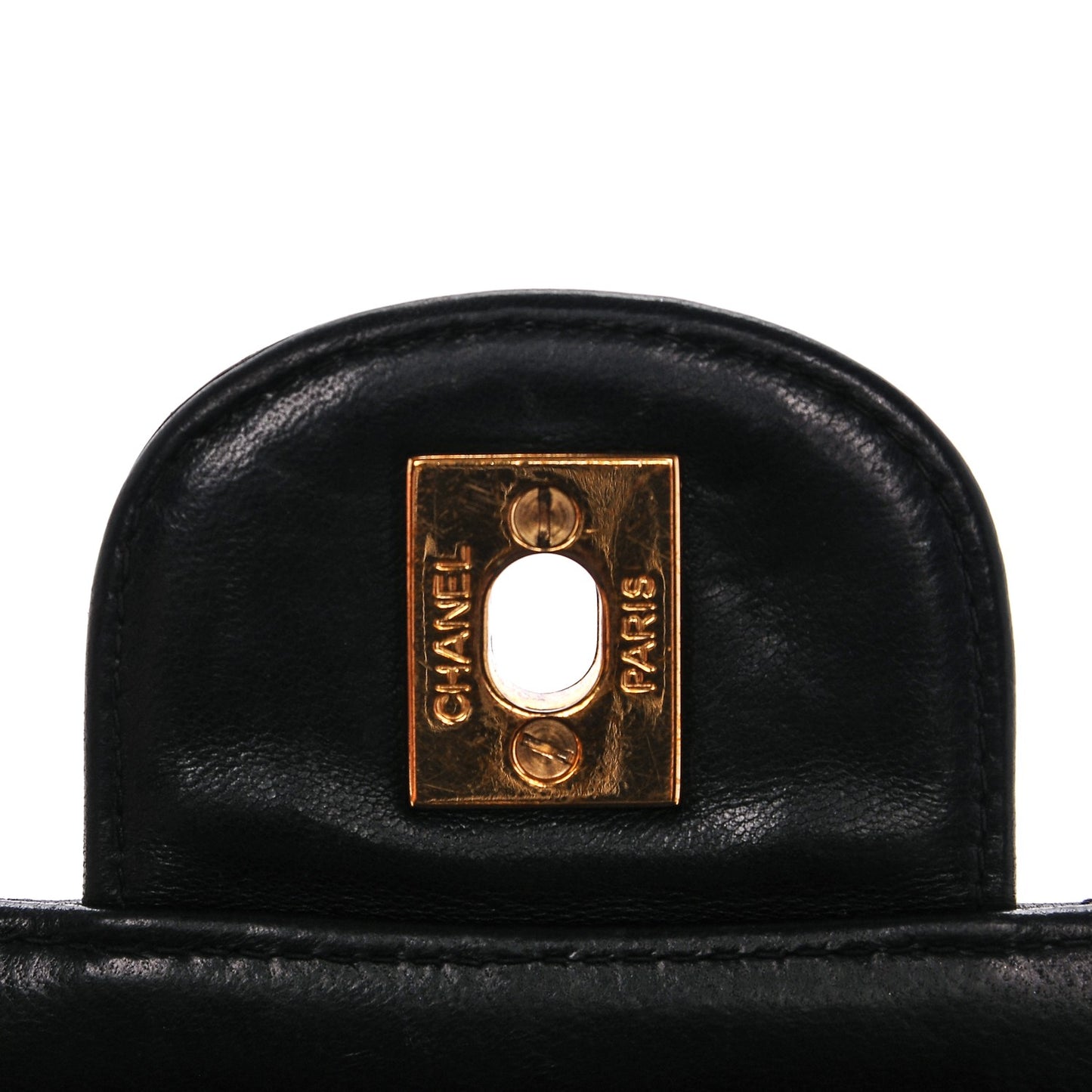 Lambskin Quilted Jumbo Single Flap Black